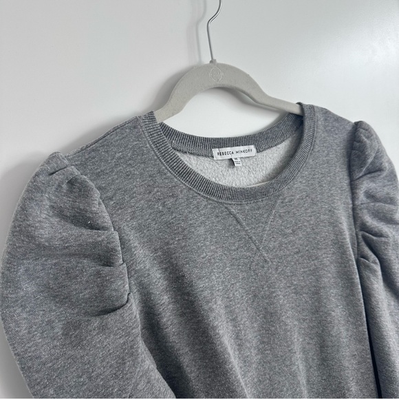 Rebecca Minkoff Gray Puff Sleeve Sweatshirt - Picture 2 of 3